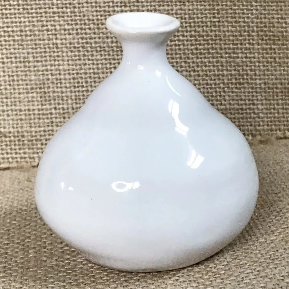 Art On Pottery Bud Vase Woman Parasol Field Eclectic Whimsical Cottage Core - Picture 5 of 9